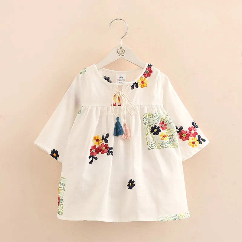 2019 Spring Autumn 2-10 12 Years Children Clothing Ethnic Style Embroidery Cotton Baby Tassels White Kids Blouse Shirt For Girls
2019 Spring Autumn 2-10 12 Years Children Clothing Ethnic Style Embroidery Cotton Baby Tassels White Kids Blouse Shirt For Girls