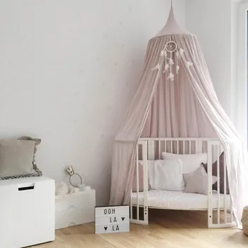 Cotton baby room decoration Balls Mosquito Net Kids bed curtain canopy Round Crib Netting tent photography props baldachin 240cm
Cotton baby room decoration Balls Mosquito Net Kids bed curtain canopy Round Crib Netting tent photography props baldachin 240cm