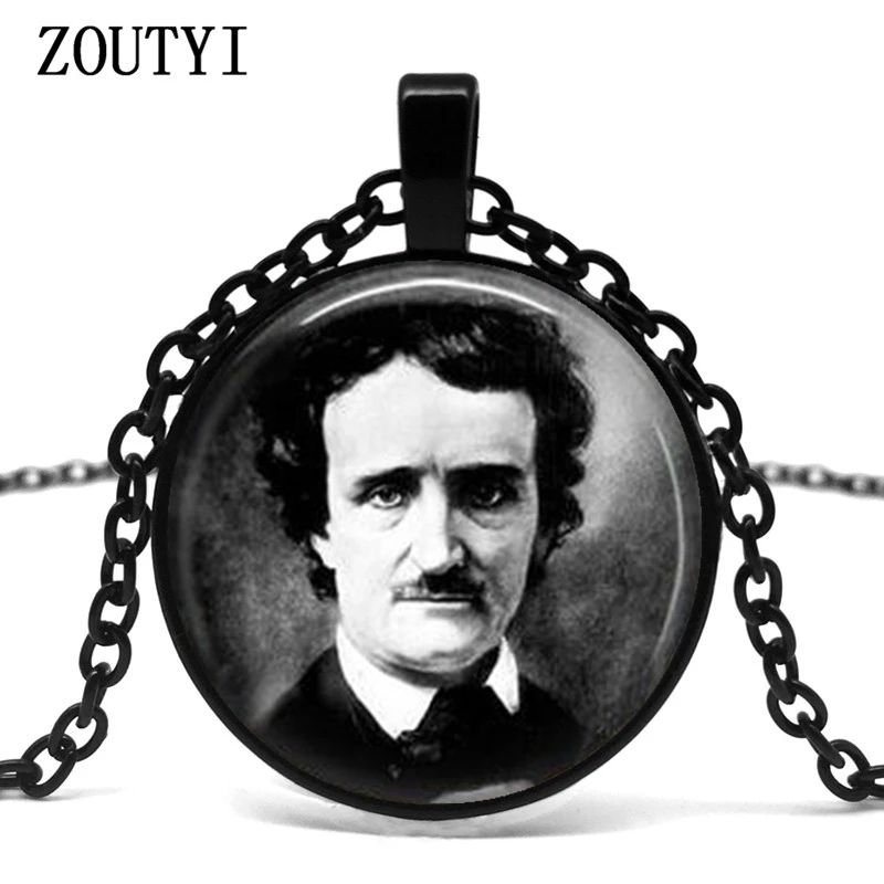 2018/Edgar Allan Poe Necklace Antique Raven Nevermore Black and White Art Pendant Vintage Portrait Glass Pendant Necklace.
2018/Edgar Allan Poe Necklace Antique Raven Nevermore Black and White Art Pendant Vintage Portrait Glass Pendant Necklace.