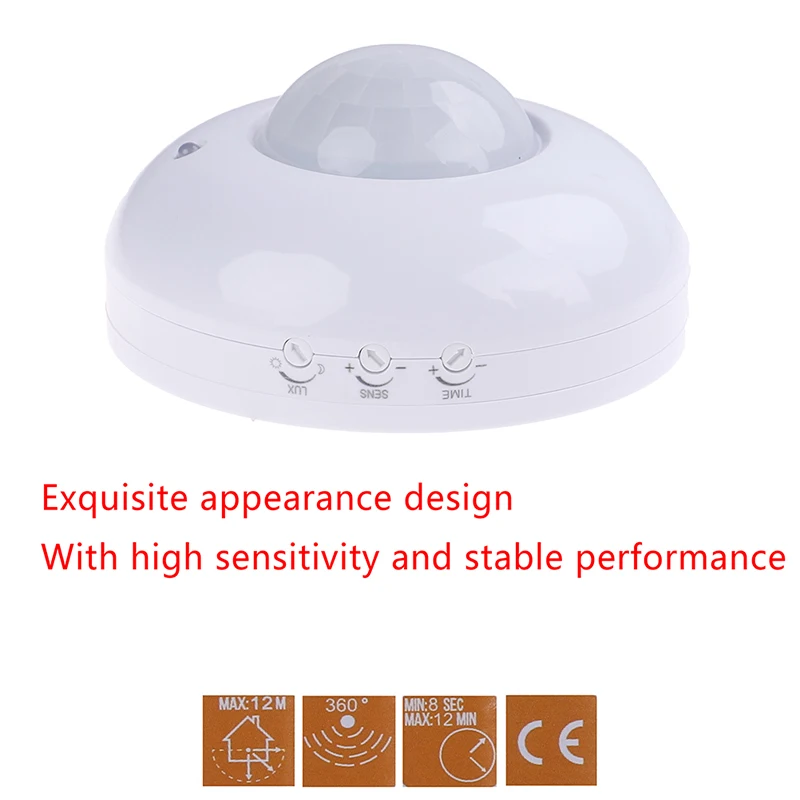 110-240V Adjustable Infrared Motion Sensor Switch Body Motion Movement Ceiling Infrared Sensor Detector Light Bulb Switch
110-240V Adjustable Infrared Motion Sensor Switch Body Motion Movement Ceiling Infrared Sensor Detector Light Bulb Switch