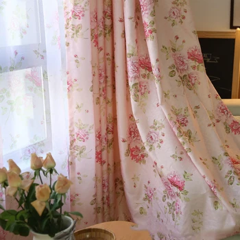 Pastoral Semi-Blackout Pink Flower Curtain Fabric For Living Room Blue Voile Sheer Curtains Drapes For Children Bedroom AG082&2
Pastoral Semi-Blackout Pink Flower Curtain Fabric For Living Room Blue Voile Sheer Curtains Drapes For Children Bedroom AG082&2