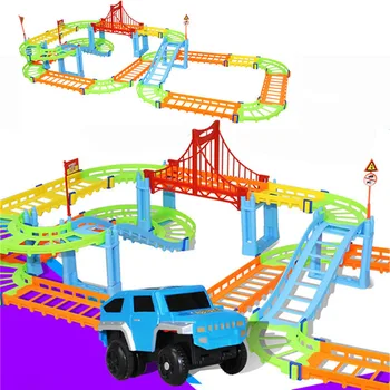 DIY Electric Racing Rail Car Kids Train Track Model Toy Baby Railway Track Racing Road Transportation Building Slot Sets
DIY Electric Racing Rail Car Kids Train Track Model Toy Baby Railway Track Racing Road Transportation Building Slot Sets