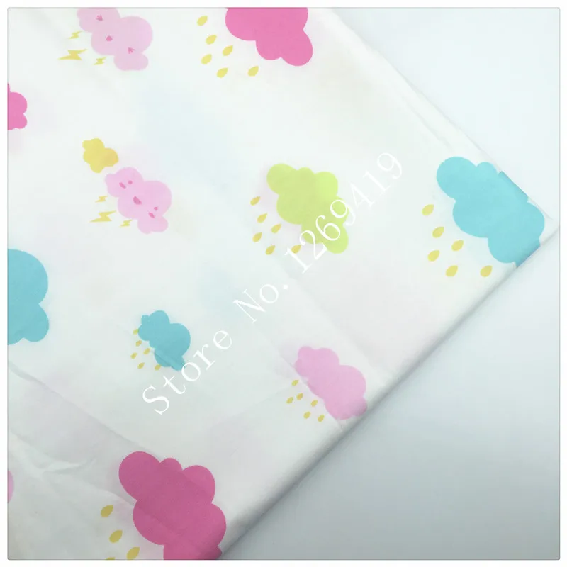New Cartoon Colors Clouds Print Cotton Fabric By Meter DIY Tissue Patchwork Telas Sewing Baby Toy Bedding Quilt Tecido The Cloth
New Cartoon Colors Clouds Print Cotton Fabric By Meter DIY Tissue Patchwork Telas Sewing Baby Toy Bedding Quilt Tecido The Cloth