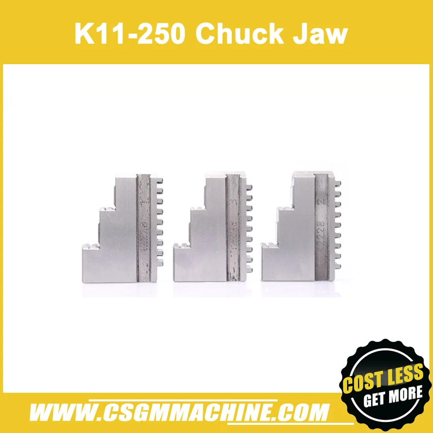 k11-250 Three chuck jaw/3pcs per set/Optional positive jaw & anti jaw/Self-centering Chuck Jaw
k11-250 Three chuck jaw/3pcs per set/Optional positive jaw & anti jaw/Self-centering Chuck Jaw
