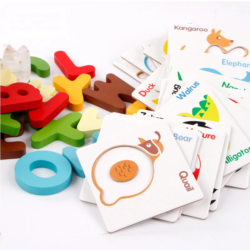 26 Pcs/set Wooden Reading Toys Montessori Educational Toy Letter Card Book Early Education Enlightenment Toys For Children
26 Pcs/set Wooden Reading Toys Montessori Educational Toy Letter Card Book Early Education Enlightenment Toys For Children