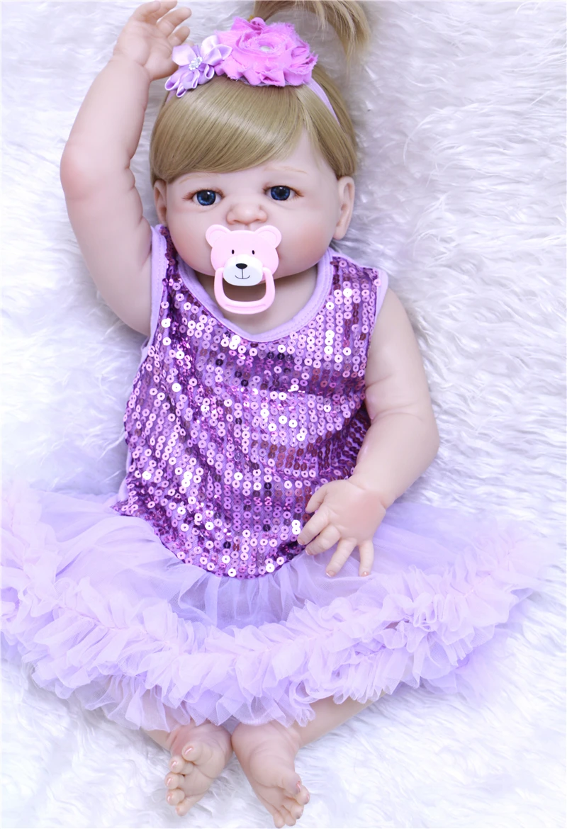 Lovely Bebes reborn girl dolls 23" full silicone reborn baby dolls toys for children gift princess bonecas reborn
Lovely Bebes reborn girl dolls 23" full silicone reborn baby dolls toys for children gift princess bonecas reborn