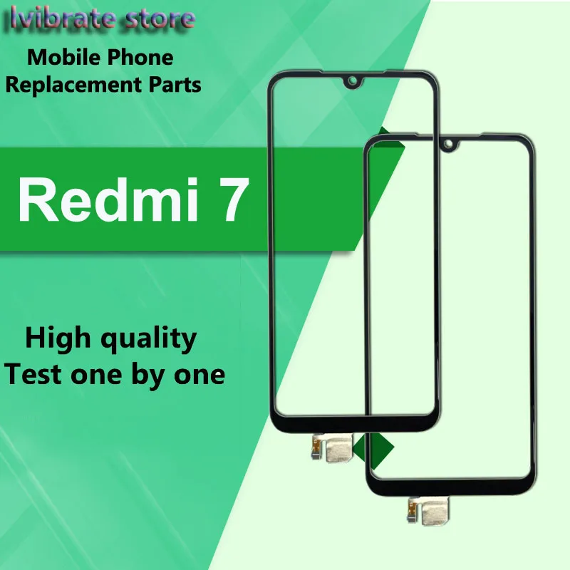Для xiaomi redmi 7 передняя внешняя стеклянная линза сенсорная панель сменный экран