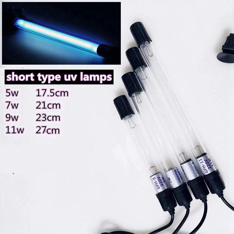 efficient aquarium uv lamp short type 5/7/9/11w water purification and sterilization for fish tank
efficient aquarium uv lamp short type 5/7/9/11w water purification and sterilization for fish tank