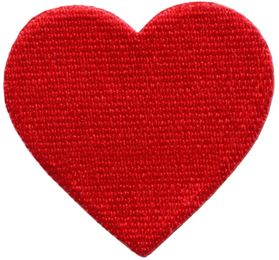 

30x Red heart love valentine's day 70s retro party fun applique iron-on patch
