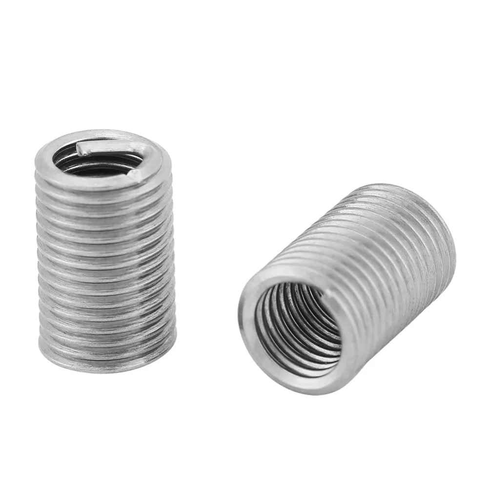 50pcs M6x1.0x3D Metric Helicoil Screw Thread Wire Inserts 304 Stainless Steel