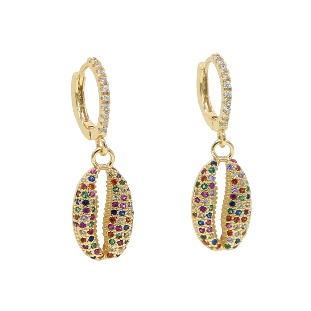 brass dangle earring H (5)