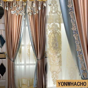 Custom curtains European American living room bedroom balcony curtains shade solid cloth blackout curtain tulle drapes N575
Custom curtains European American living room bedroom balcony curtains shade solid cloth blackout curtain tulle drapes N575