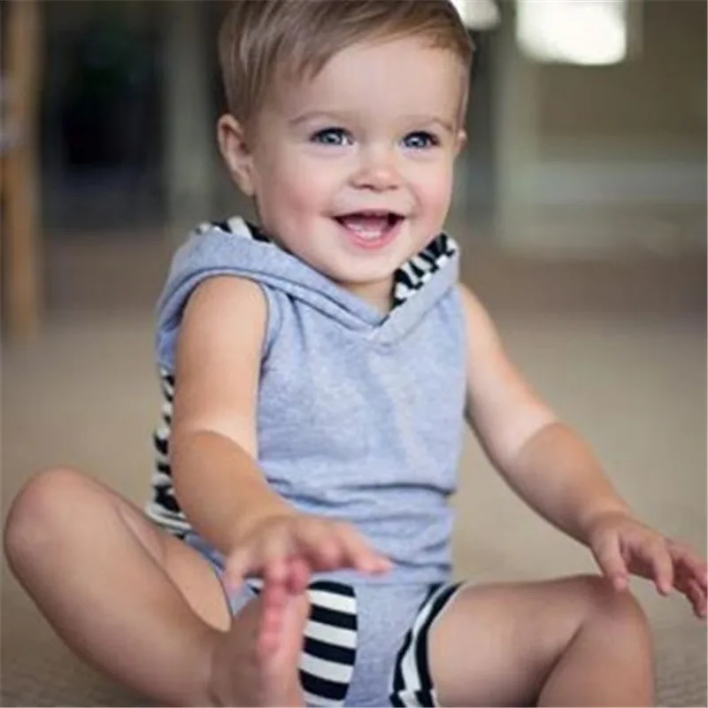 Summer Casual Toddler Kids Baby Boy Set Hooded Vest Tops+Shorts Outfits 2 pcs Children Clothes Striped Tracksuit Sets
Summer Casual Toddler Kids Baby Boy Set Hooded Vest Tops+Shorts Outfits 2 pcs Children Clothes Striped Tracksuit Sets