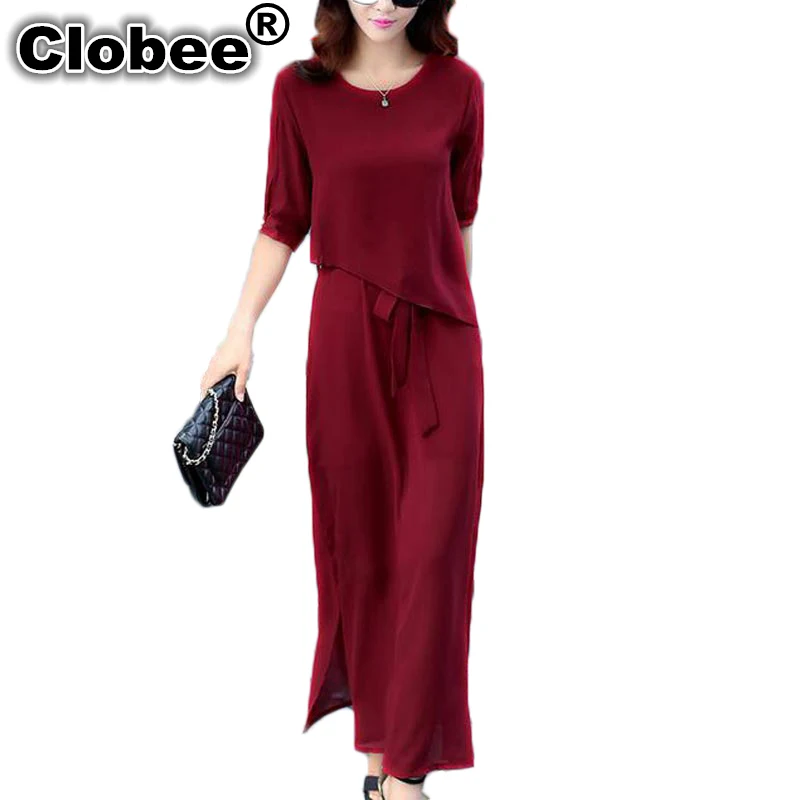 Clobee Elegant women dress plus size loose half sleeve 2018 chiffon Maxi long summer dress Robe vestidos de festa tunique femme
Clobee Elegant women dress plus size loose half sleeve 2018 chiffon Maxi long summer dress Robe vestidos de festa tunique femme