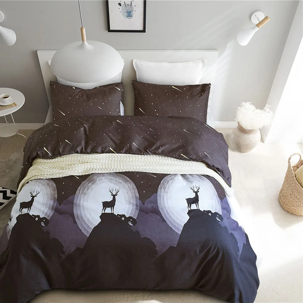 Fashion Deer Bedding set duvet cover US King/Queen/Twin size 3pcs/set Mysterious Star Sky quilt cover bed set for home children
Fashion Deer Bedding set duvet cover US King/Queen/Twin size 3pcs/set Mysterious Star Sky quilt cover bed set for home children