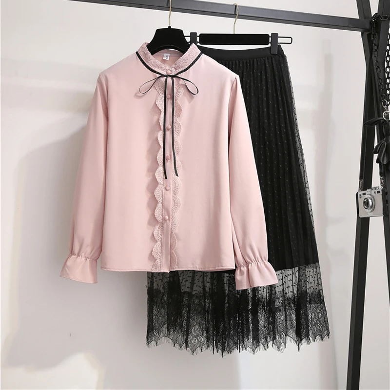2019 New Spring Fashion Elegant Skirts Suits Sets 2 Piece Set Women Long Sleeve Ruffle Shirt Blouse And Gauze Cute Skirt Suit
2019 New Spring Fashion Elegant Skirts Suits Sets 2 Piece Set Women Long Sleeve Ruffle Shirt Blouse And Gauze Cute Skirt Suit
