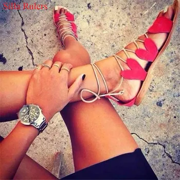 New Flat Sandals Shoes Woman Core Heart Style Cross Tie Ankle Strap Women Sandals Gladiator Sandals Women Shoes Sandalias Mujer
New Flat Sandals Shoes Woman Core Heart Style Cross Tie Ankle Strap Women Sandals Gladiator Sandals Women Shoes Sandalias Mujer