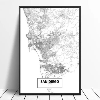 San Diego, California, United States Black White Custom World City Map Poster Canvas Print Nordic Style Wall Art Home Decor
San Diego, California, United States Black White Custom World City Map Poster Canvas Print Nordic Style Wall Art Home Decor