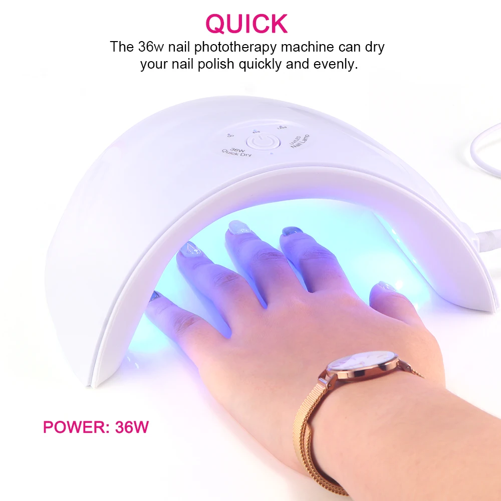 36W Professional LED Nail Lamp UV Nail Polish Dryer Lamp Gel Acrylic Curing Light Spa USB Rechargeable Nail
36W Professional LED Nail Lamp UV Nail Polish Dryer Lamp Gel Acrylic Curing Light Spa USB Rechargeable Nail