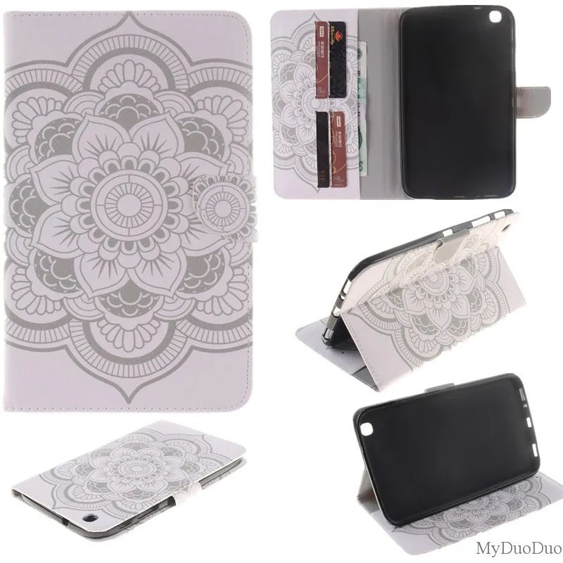 Stand Flip Wallet Case For Samsung Galaxy Tab 3 8.0 inch Cases SM T310 T311 T315 Tablet Back Cover Stand Two Sides Painted Bag (49)