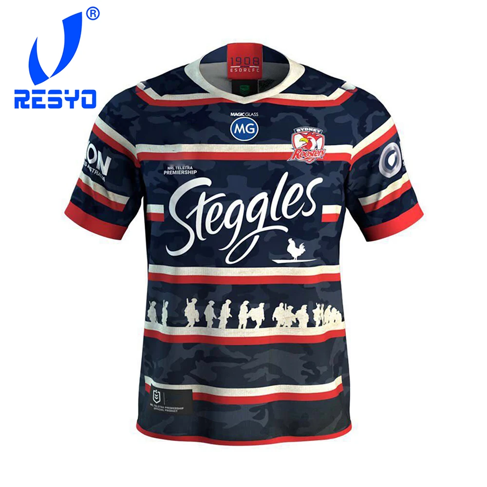 RESYO for 2019 Australis Sydney Roosters ANZAC MEN RUGBY JERSEY Sport Training shirt Size:S-3XL Free Shipping
RESYO for 2019 Australis Sydney Roosters ANZAC MEN RUGBY JERSEY Sport Training shirt Size:S-3XL Free Shipping