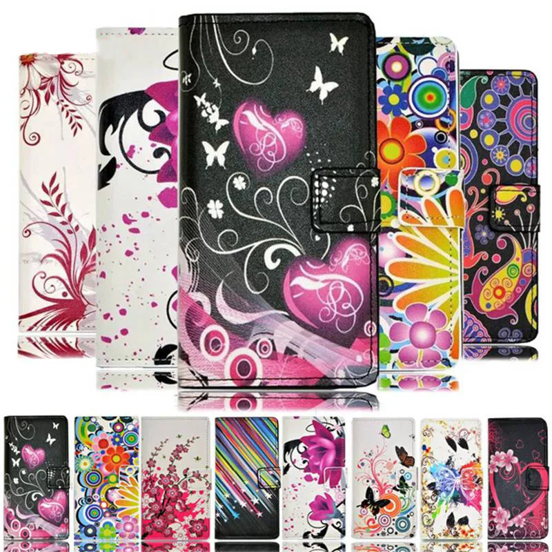 High Quality Fashion Love Heart Leather Book Case For Motorola Moto G3 G 3rd Gen XT1541 3 Phone Wallet Cover | Мобильные телефоны и