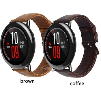 Genuine Leather Watch Band Strap for Xiaomi Huami Amazfit Pace Smart Watch Crazy Horse Replacement Sport wrist bands 22mm strap
Genuine Leather Watch Band Strap for Xiaomi Huami Amazfit Pace Smart Watch Crazy Horse Replacement Sport wrist bands 22mm strap