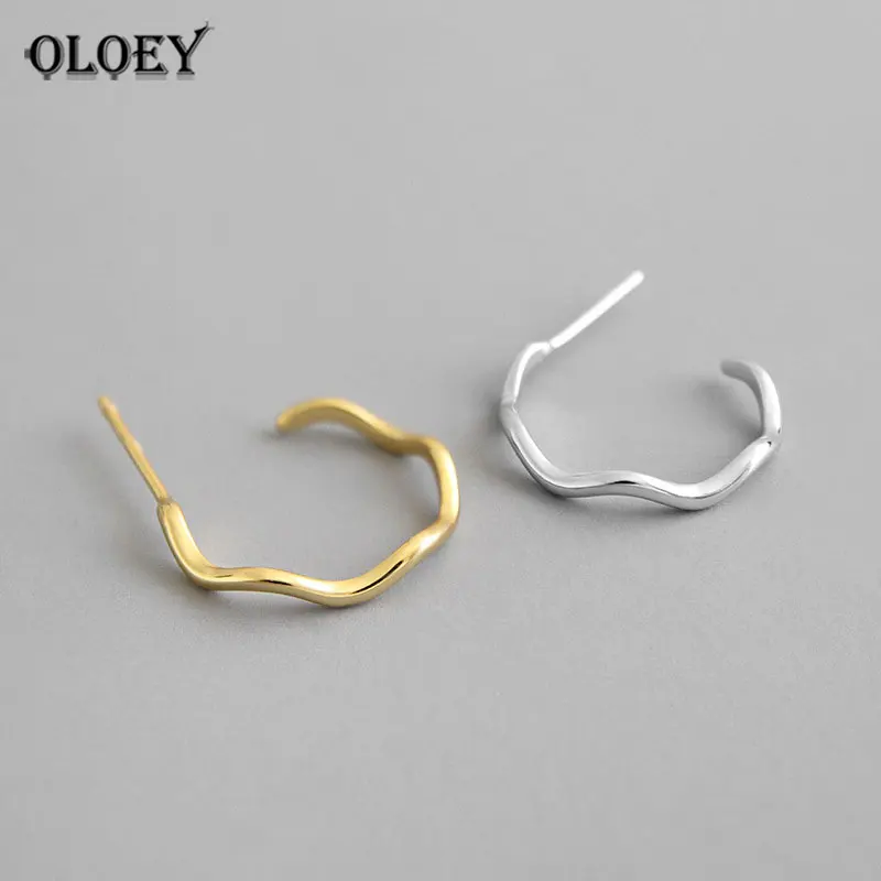 OLOEY 100% Pure 925 Sterling Silver Earring Simple Fine Jewelry Twisted Thin Wave Stud Earrings for Women Drop Shipping YME494
OLOEY 100% Pure 925 Sterling Silver Earring Simple Fine Jewelry Twisted Thin Wave Stud Earrings for Women Drop Shipping YME494