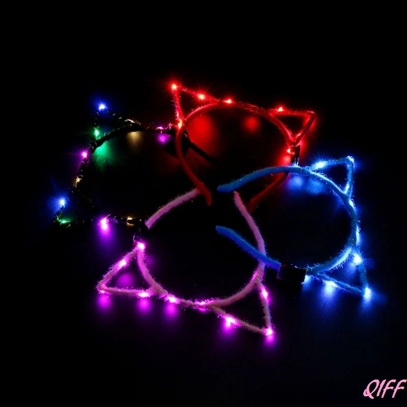 1Pc Women Girls LED Flashing Cute Pointed Cat Ears Hair Hoop Glowing String Lights Plush Cloth Wrapped Headband Party Supplies
1Pc Women Girls LED Flashing Cute Pointed Cat Ears Hair Hoop Glowing String Lights Plush Cloth Wrapped Headband Party Supplies