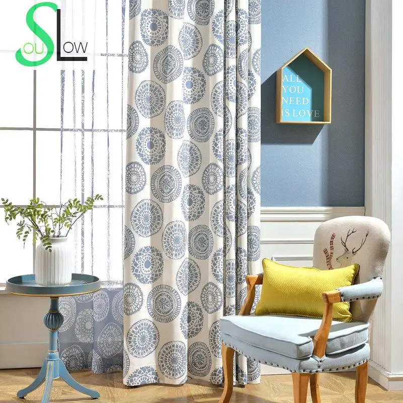 Slow Soul Blue Flowers On The White Bottom, Bottom kaleidoscope Curtains For Living Room Bedroom Tulle Ready Made Modern Simple
Slow Soul Blue Flowers On The White Bottom, Bottom kaleidoscope Curtains For Living Room Bedroom Tulle Ready Made Modern Simple