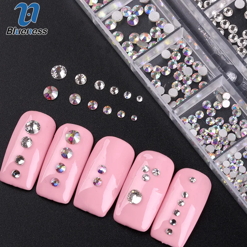Blueness 1 Box Colorful Crystal Round Nail Art Decoration Studs Tips Glitter Nail Art Supplies DIY Decorations For Nails
Blueness 1 Box Colorful Crystal Round Nail Art Decoration Studs Tips Glitter Nail Art Supplies DIY Decorations For Nails