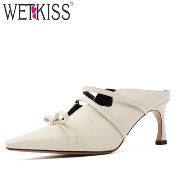 WETKISS High Heels Slippers Women Pointed Toe Footwear Fashion Party Slides Shoes Cow Leather Mules Shoes Woman Summer 2019 New
WETKISS High Heels Slippers Women Pointed Toe Footwear Fashion Party Slides Shoes Cow Leather Mules Shoes Woman Summer 2019 New