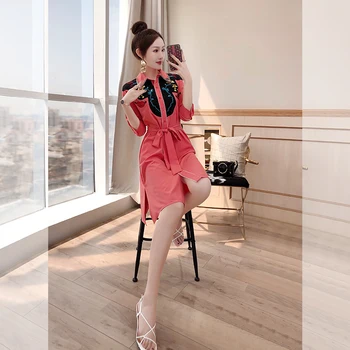 2019 Mini Dress Sexy Bow Diamonds Single-Breasted Women Pink Slit Turn-Down Collar Night Club Body con Party Dresses Wholesale
2019 Mini Dress Sexy Bow Diamonds Single-Breasted Women Pink Slit Turn-Down Collar Night Club Body con Party Dresses Wholesale