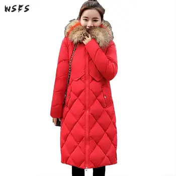 Winter Cotton-padded Clothes Black Gray Red Parkas Hooded Faux Fox Fur Warm Women 2018 Oversize Lady Casual Oversize Outerwear
Winter Cotton-padded Clothes Black Gray Red Parkas Hooded Faux Fox Fur Warm Women 2018 Oversize Lady Casual Oversize Outerwear