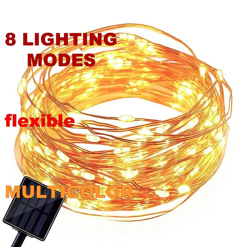 8 modes multicolor Solar String Lights 20M 200 LED Wire String Fairy Lights Waterproof Christmas Solar Power Lamp For Garden De
8 modes multicolor Solar String Lights 20M 200 LED Wire String Fairy Lights Waterproof Christmas Solar Power Lamp For Garden De