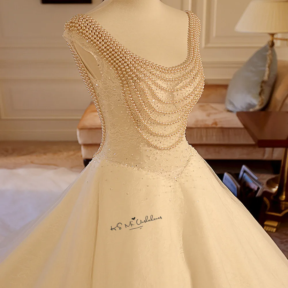 Boda Luxury Pearls Wedding Dresses Chapel Train Lace Bride Dress Backless Wedding Gowns China Abiti Da Sposa Trouwjurk Tank
Boda Luxury Pearls Wedding Dresses Chapel Train Lace Bride Dress Backless Wedding Gowns China Abiti Da Sposa Trouwjurk Tank