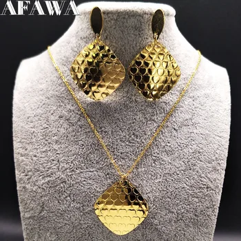 2020 Stainless Steel Jewellery Sets Gold Color Earring Statement Necklace Set Jewellery conjunto collar y pendientes S178331
2020 Stainless Steel Jewellery Sets Gold Color Earring Statement Necklace Set Jewellery conjunto collar y pendientes S178331