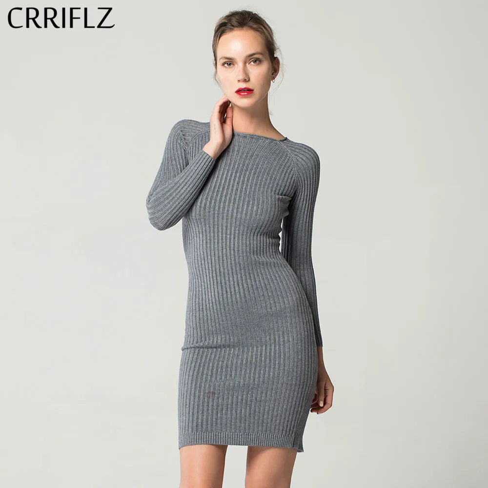 CRRIFLZ Spring Collection Knitted Back Split Long Pit Long Sleeve Tight Dress Solid Color O-Neck Casual Streetwear Quality Dress
CRRIFLZ Spring Collection Knitted Back Split Long Pit Long Sleeve Tight Dress Solid Color O-Neck Casual Streetwear Quality Dress