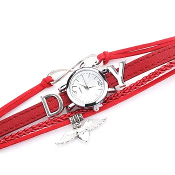 NEW Women Accurate Quartz Watches with Love Wings Decor Woven PU Leather Strap LXH
NEW Women Accurate Quartz Watches with Love Wings Decor Woven PU Leather Strap LXH