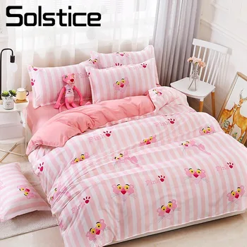 Solstice Home Textile Duvet Cover Sheet Pillow Case Girl Child Teen Bedding Set Pink Stripe Panther Bed Linens King Queen Single
Solstice Home Textile Duvet Cover Sheet Pillow Case Girl Child Teen Bedding Set Pink Stripe Panther Bed Linens King Queen Single