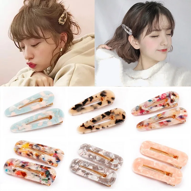 2pcs/Set Girls Acetic Acid Hair Clips Hairpins Leopard Print Waterdrop Rectangle Barrettes Women Hairgrips Hair Accessories
2pcs/Set Girls Acetic Acid Hair Clips Hairpins Leopard Print Waterdrop Rectangle Barrettes Women Hairgrips Hair Accessories