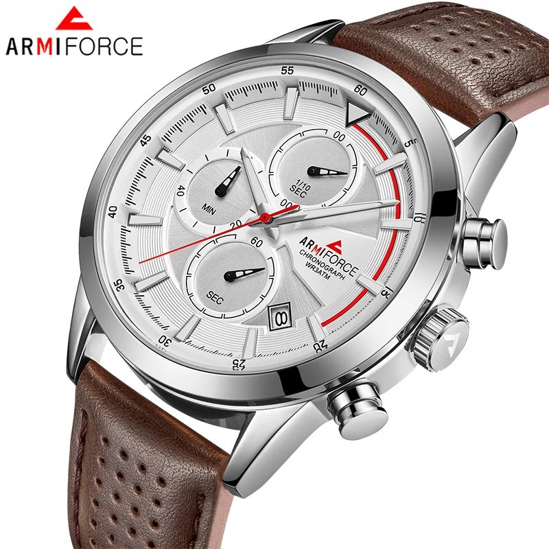 ARMIFORCE мужские военные спортивные часы лучший бренд водонепроницаемые хронограф