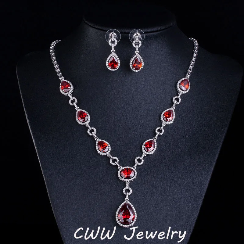CWWZircons African Design Elegant Round Drop Cubic Zirconia Bridal Red Jewelry Sets Wedding Accessories For Women T113
CWWZircons African Design Elegant Round Drop Cubic Zirconia Bridal Red Jewelry Sets Wedding Accessories For Women T113