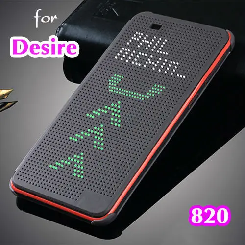Тонкий чехол в горошек для HTC 820G ударопрочный силиконовый оригинальный кожаный с