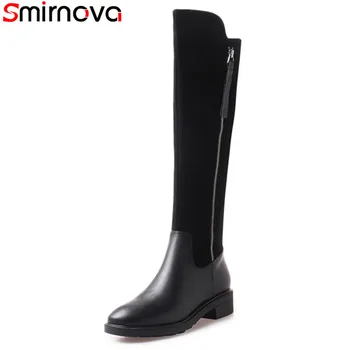 Smirnova 2018 NEW fashion knee high boots round toe suede leather boots sqaure med heels casual solid black women boots
Smirnova 2018 NEW fashion knee high boots round toe suede leather boots sqaure med heels casual solid black women boots