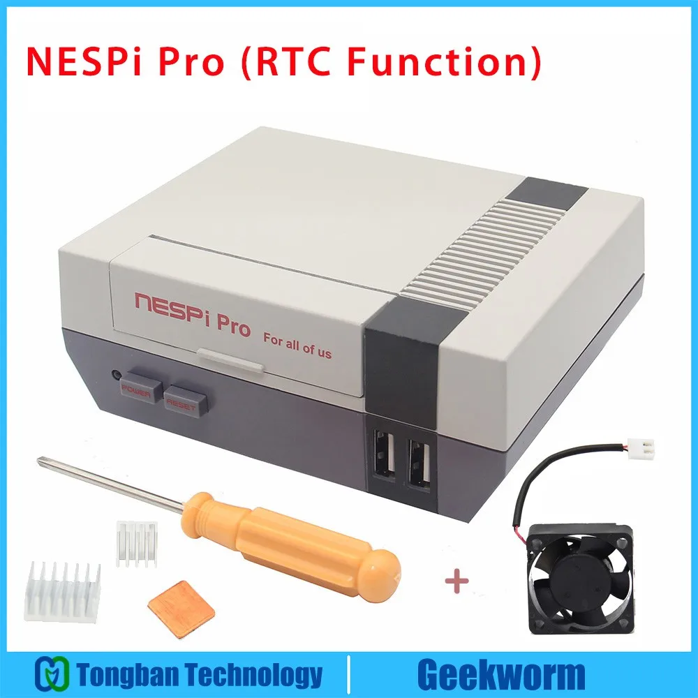 

New NESPi Pro Case with RTC Raspberry Pi 3 B+(Plus) NES FS Style Case Enclosure with Fan & Heatsinks Raspberry Pi 3 Model B+,3B