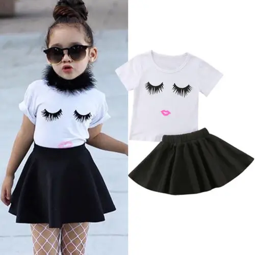 2018 Brand New Hot Casual Toddler Baby Girls Outfits Clothes Short Sleeve T-shirt Solid Mini Pleated Skirts 2PCS Outfits 1-6T
2018 Brand New Hot Casual Toddler Baby Girls Outfits Clothes Short Sleeve T-shirt Solid Mini Pleated Skirts 2PCS Outfits 1-6T