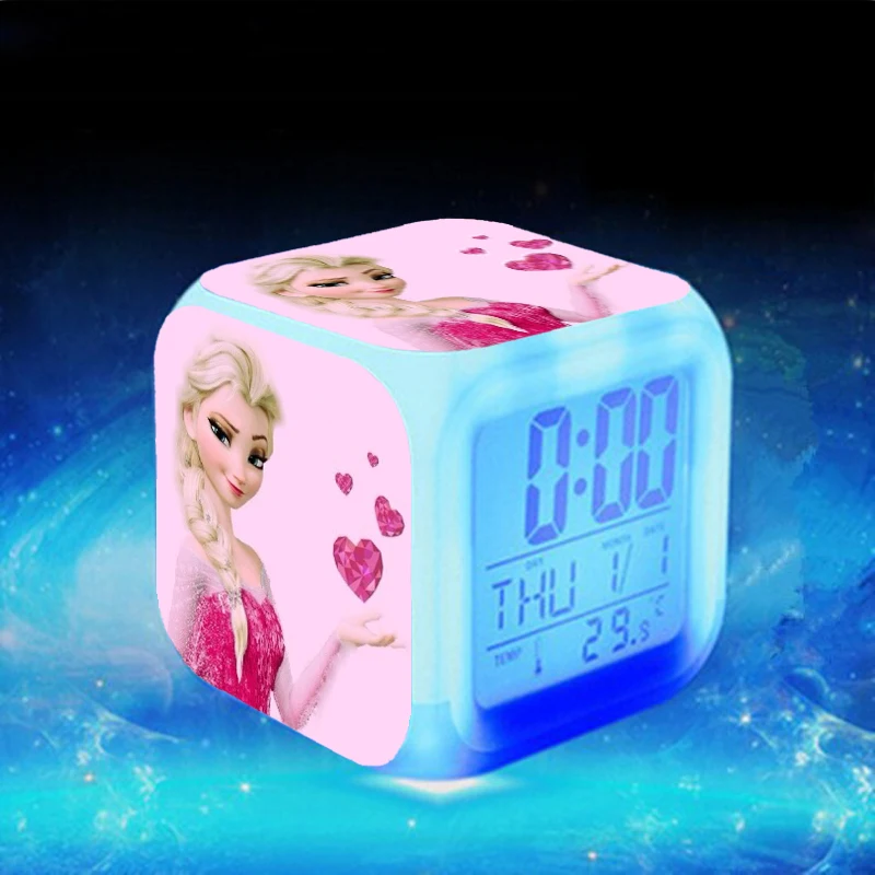 Hot Sales Princess Elsa Anna Olaf Digital Alarm Clock kids Color Changing LED wake up light Clock Cartoon reloj despertador
Hot Sales Princess Elsa Anna Olaf Digital Alarm Clock kids Color Changing LED wake up light Clock Cartoon reloj despertador