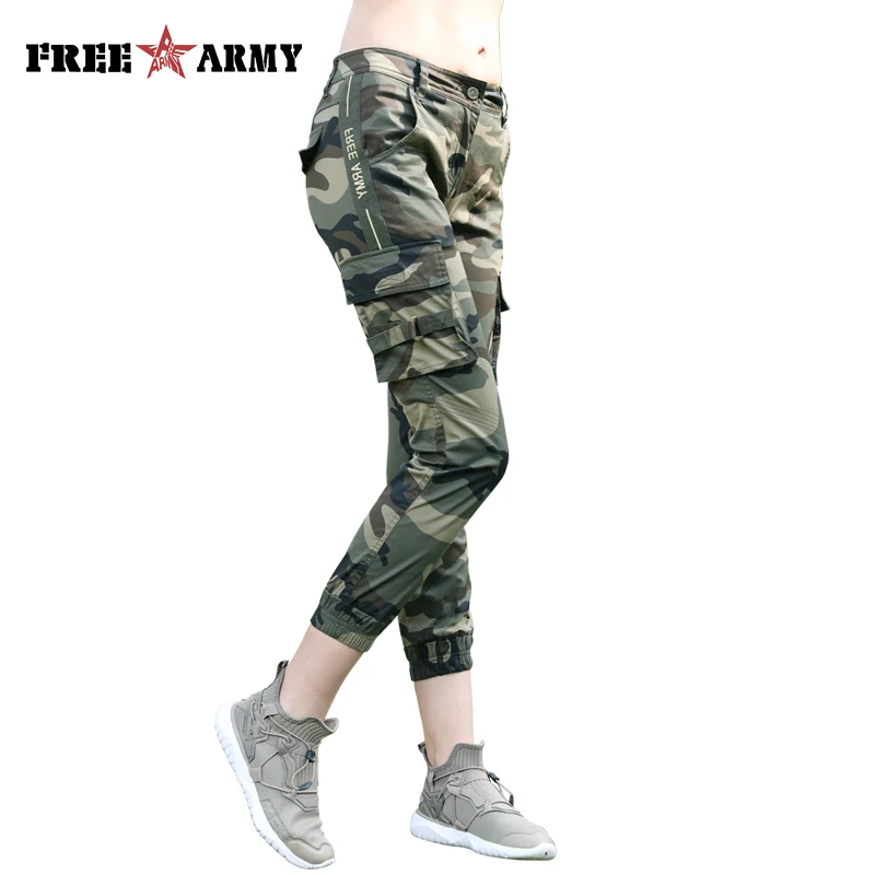FreeArmy Brand 2019 Summer Fashion Women Pant Military Camouflage Black Cotton Casual Trouser Elastic Waist Female Pants GK-9636
FreeArmy Brand 2019 Summer Fashion Women Pant Military Camouflage Black Cotton Casual Trouser Elastic Waist Female Pants GK-9636