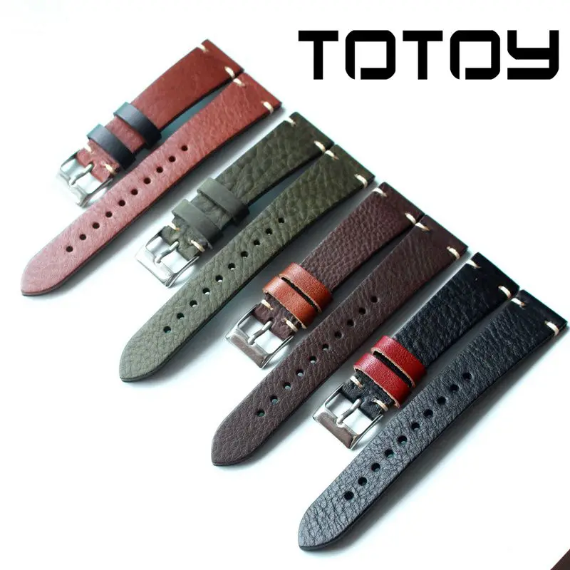 TOTOY Italian Vintage Leather Watchbands For 18MM 20MM 22MM Soft Cow Watchbands For Men's Water Ghost Leather Watchbands,
TOTOY Italian Vintage Leather Watchbands For 18MM 20MM 22MM Soft Cow Watchbands For Men's Water Ghost Leather Watchbands,